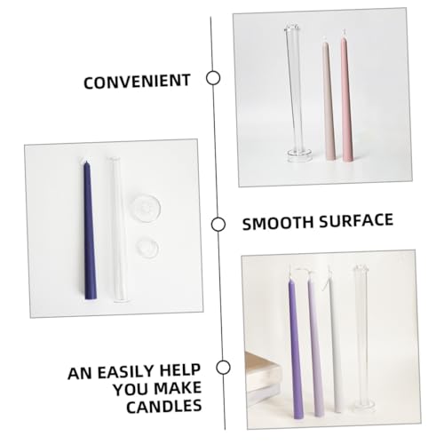 ARTIBETTER Beeswax Candle 3pcs Plastic Taper Easy to Clean Creative Shape Perfect for DIY Craft Wedding Decor - Image 6