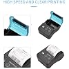 Receipt Printer, 58mm Thermal Printer 2 inch Portable Mini Mobile Pocket Printers with 1 Thermal Paper Roll, USB BT Connection Compatible with/Android for Office