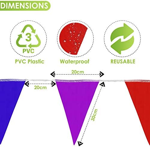 10-Metre PVC Double-Sided Bunting - 20 Flags