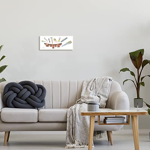 Image of 'Various Construction Tools Educational'| Wall Plaque Art | Stupell Industries | 17 x 7 Inches, Easy to Hang and Sturdy, Made in USA, by Dishique