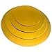Produktbild KITCHEN PARADISE Cake Board Rund 4er Set - Ø 20 + 25 + 30 + 35cm - Kuchenplatte Tortenunterlage Tortenplatte - Lebensmittelecht | Für Transport und Deko (Gold)