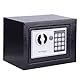 DONAU TECH Digitaler Mini Tresor 4,6L / 23 x 17 x 17 cm/Manuell-digitaler Elektronischer Safe Klein Möbeltresor/mit Digitaler Passwort & 2 Sicherheitsschlüssel Tresor/Schwarz