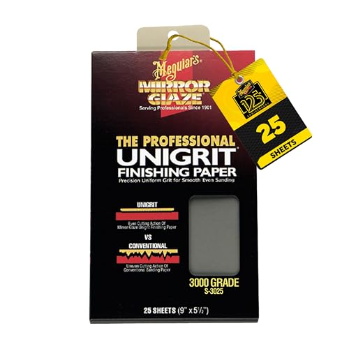 Meguiar's Mirror Glaze Unigrit Finishing Paper, 3000 Grit
