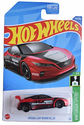 Hot Wheels Nissan Leaf RC_02, Verde Speed 2/5, rojo miniatura 1