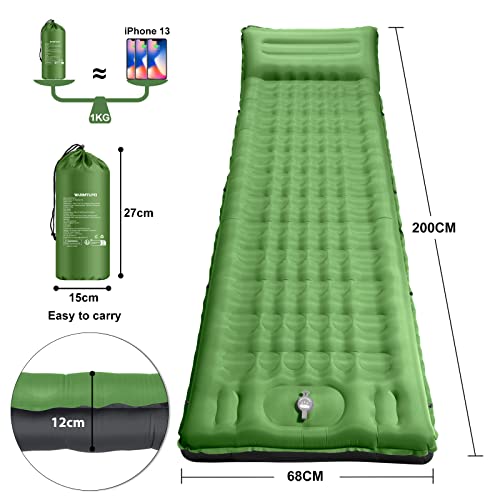 Isomatte 10 cm selbstaufblasend für Camping und Outdoor