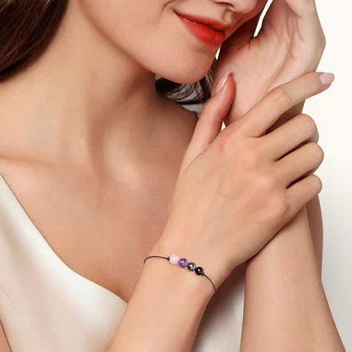 Crystal Healing Bracelets Gifts for Women: Spiritual Natural Stone Empath Protection Bracelets Christmas Birthday Graduation Gifts for Friends Sister Bestie Mom Daughter4