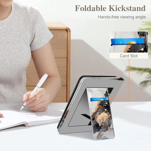 Image of Fintie Case for 7 inch /6.8 inch Kindle Paperwhite(12th /11th Generation-2024 /2021) and Kindle Colorsoft Signature Edition -Slim Foldable Stand Cover Auto Wake /Sleep for Paperwhite 2024, Cloudy Marble