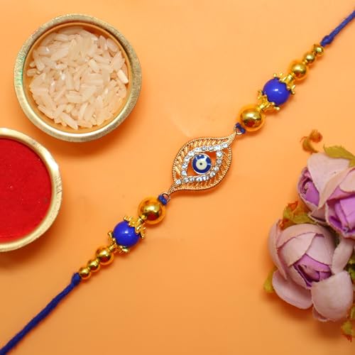 Image of Jaipur Ace Premium Rakhi Gifts Hamper Rakhi for brother with Silver Plated Gifts Bowl Set With Chocolate & Greeting Card (3 Rakhi With Gift Hamper)
