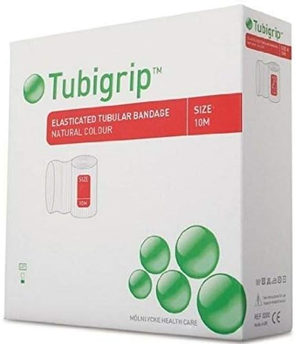 Tubigrip Elastic Tubular Bandage Large knees, medium thighs - F (Natural Color), 4" W x 33' L
