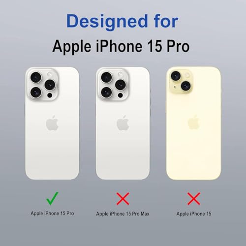 Image of AIBEX Clear Mag-Saf Case for iPhone 15 Pro - 1,500 G Strong Magnetic Lock, Crystal-Clear Anti-Yellowing Back | Military-Grade Drop Protection | Camera Guard, Slim & Lightweight - Brown