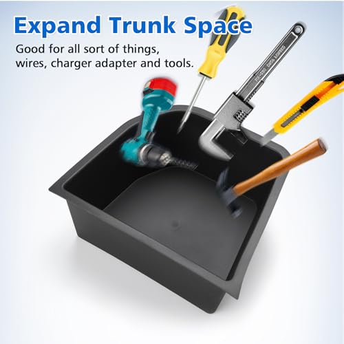 Image of Karltys Rear Trunk Side Organizer for Chevy Trax 2024-2026, Left Side Trunk Storage Box with Lid, Waterproof Hidden Cargo Storage Bin for Chevrolet Trax Accessories