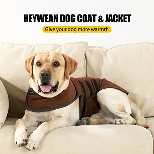 HEYWEAN Dog Anxiety Jacket Turtleneck Dog Jumper Puppy Coat Calming Dog Coat Dog Jacket Soft Suede Vest Warm Pet Winter Clothes for Small Medium Large Dogs Anxiety Coat for Dogs