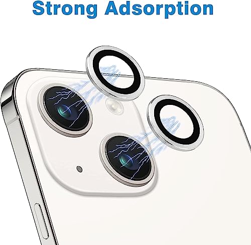 Image of DD SON Back Camera Lens Protector Tempered Glass For iPhone 14 /iPhone 14 Plus | Case Friendly with Edge to Edge Coverage and Easy Installation Kit, Pack of 1 (Silver)