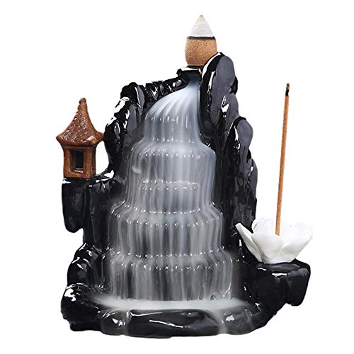 rcraftn Porte-encens en céramique à Contre-Courant en Cascade - brûleur d'encens à Contre-Courant Cover