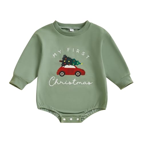 Eadrioss My First Christmas Outfit Infant Baby Boy Girl 1st Christmas' Outfits Rompers Shirts Newborn Winter Clothes 3M 6M