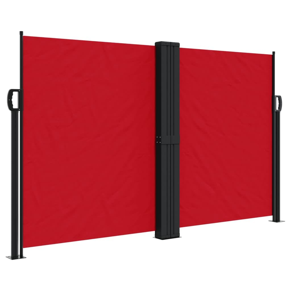 Auvent latéral rétractable rouge pour stopper le vent et le vis-à-vis