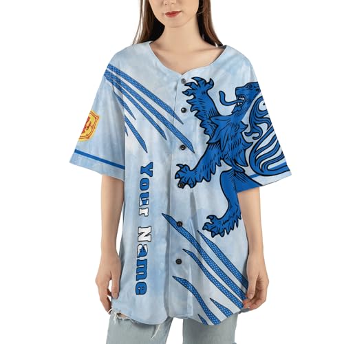 Camiseta personalizada de béisbol de Escocia con León Rampante y Escudo de armas de Escocia miniatura 7