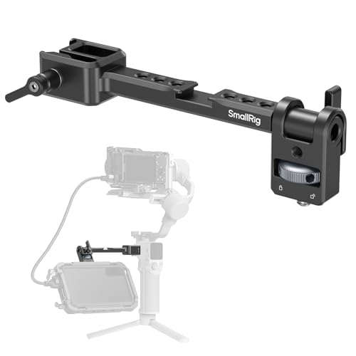SmallRig Adjustable Camera Monitor Mount with Quick Release NATO Clamp Cold Shoe Mount Anti-Twist Design for DJI RS 4 Mini/RS 2 / RSC 2 / RS 3 / RS 3 Pro/RS 3 Mini - 5337