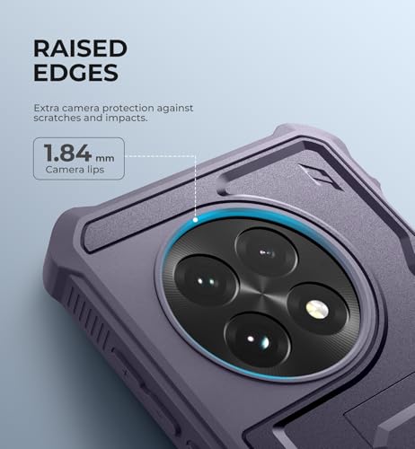 Image of Dexnor for OnePlus 13 Case, [2 Front Frame] [Built-in Screen Protector & Kickstand] [Work with Fingerprint ID] Heavy Duty Protection Shockproof Case for OnePlus 13 5G (2025), Phantom Purple