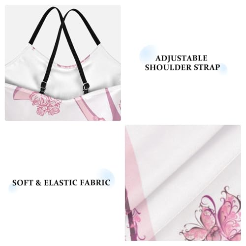 Girls One Piece Swimsuits High Heels and Flowers Pattern Sport Halter Swimwear Beach Bathing Suit,7-8T3