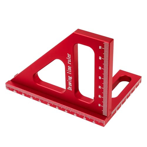 Ketiped CLC-002 3D Multi-Angle Measuring Ruler,45/90 Degree Aluminum Alloy Woodworking Square Protractor,Drawing Line Ruler thumb #5