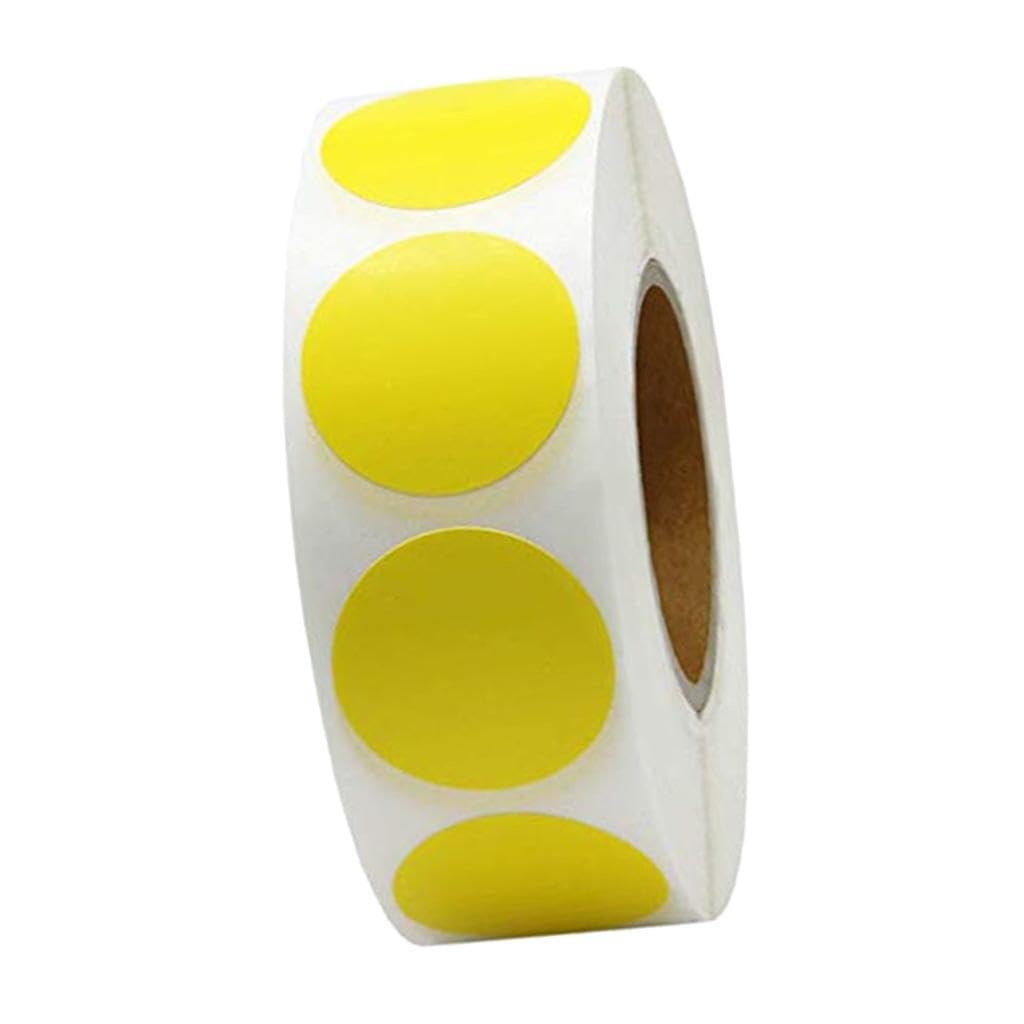KTUXZCI Thank Stickers Labels Gift Tags Holiday Present Stickers Adhesive Label Gifts with for Creative Labels Wedding 2.5cm/ 1inch Diameter Round Shaped, Yellow, 2.5cm
