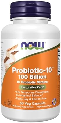 Now Supplements, Probiotic-10â„¢ 100 Billion with 10 Probiotic Strains, 60 Veg Capsules