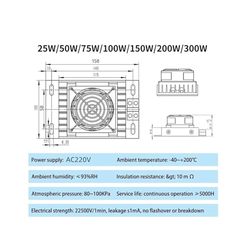 Calefactor Eléctrico de Convección 50W 220V miniatura 3