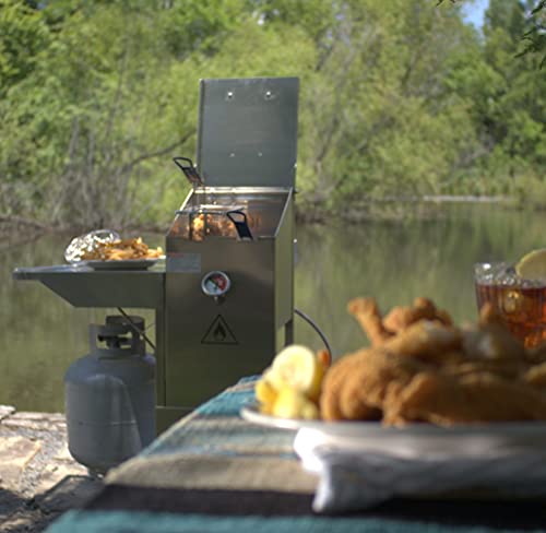 image for Bayou Classic 700-704 - 4-gal Stainless Bayou Fryer with Cart, Silver,
