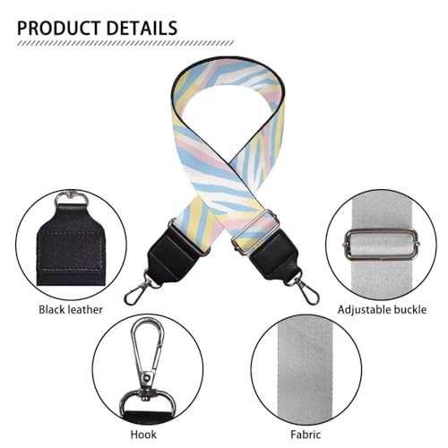 Image of Adjustable Purse Strap Replacement, Wide Shoulder Canvas Bag Strap, Crossbody Handbag Strap