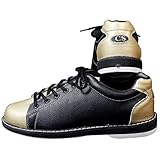 PENXZT Bowlingschuhe Unisex Atmungsaktive rutschfeste Bowlingturnschuhe Bequeme Schuhe Für Herren Und Damen,Schwarz,41 EU