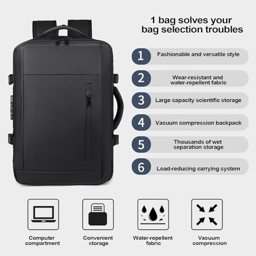Sac de voyage extensible sous vide idéal pour les sorties camping et les week-ends lecture