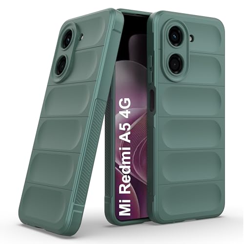Image of Zapcase Back Case Cover for Mi Redmi A5 4G | Compatible for Mi Redmi A5 4G Back Cover | Liquid Silicon Magic Case with Camera Protection | Dark Green