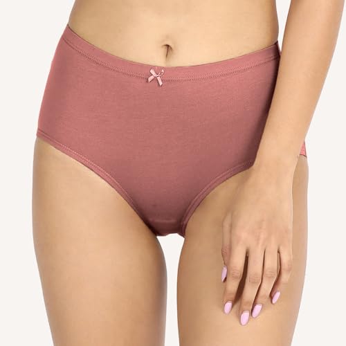 Image of NYKD (NYP104 Comfortable & Breathable Cotton Panty Set for Women (Pack of 3) | High Rise & Full Coverage Brief with Anti Odor Properties | Super Soft & Concealed Elastic for All Day Comfort
