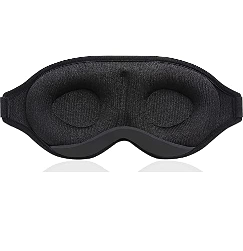 Masque de sommeil pour homme et femme, bonnet profilé 3D, masque de sommeil et bandeau pour les yeux, masque de sommeil concave moulé, bloque la lumière, doux et confortable pour la sieste du yoga Cover
