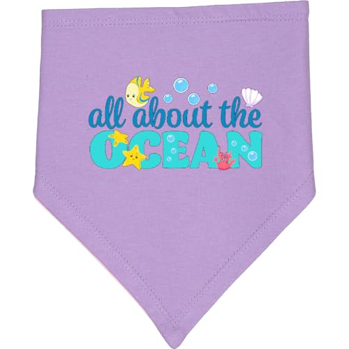 inktastic All About the Ocean Baby Bandana Bib Lavender and Pink 29ac7