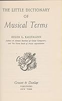 Little Dictionary of Musical Terms B0007E97KI Book Cover