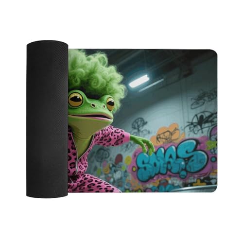 Desk Pad Protector 24x12 Inch Extended Funky Skateboard Frog miniatura 3