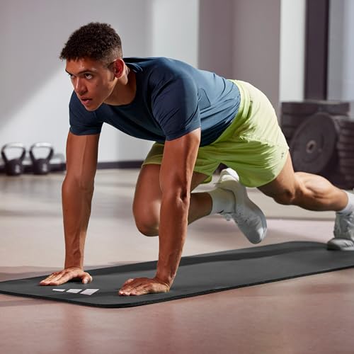 Adidas 10mm NBR Yoga Mat with Carry Strap — Grey — view 2