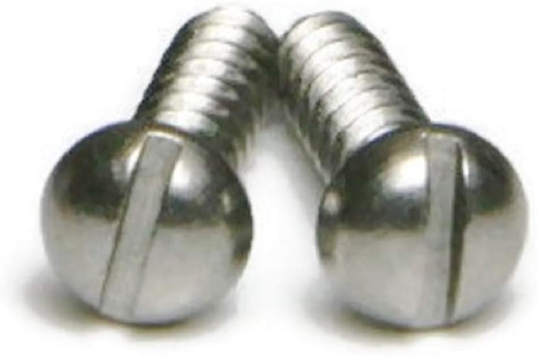 Stainless Steel Slotted Round Head Sheet Metal Screws #8 x 3/4" Qty 100