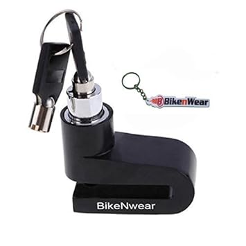 BikenWear DBLBLACK Disc Brake Lock with Keychain (Black)