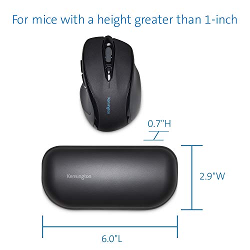 Image of Kensington ErgoSoft Wrist Rest for Standard Mouse, Black (K52802WW), 2.9 x 0.7 x 6 inches (Pack of 6)