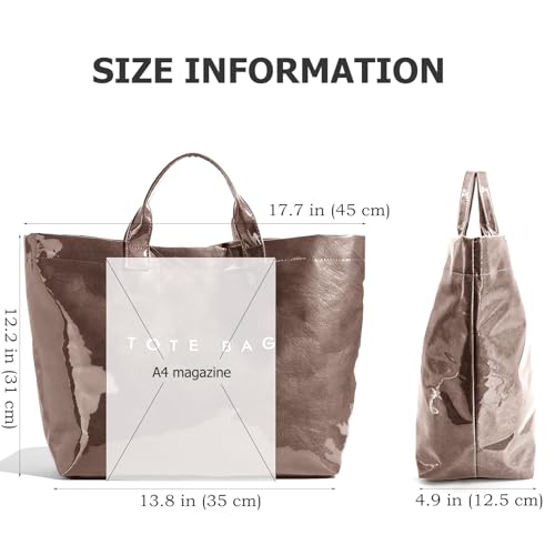 Bolso Tote Trendy de PVC para Mujer con Asa Superior miniatura 5