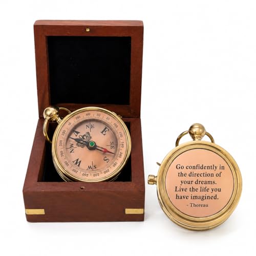 Brújula Vintage de Latón God's Path Compass, regalo religioso para adolescentes y adultos miniatura 1
