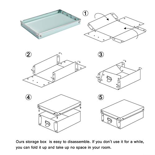 Seekind Foldable Storage Box With Lids And Handles Decorative, 3 In 1 Set, Multiple Size Plastic Box For Clothes, Toys, Cosmetic, Books … #TOP6