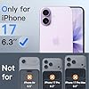 JETech Protection D'écran Anti-Espion pour iPhone 17 6,3 Pouces, Film en Verre Trempé avec Outil d'Installation Facile, Lot de 2