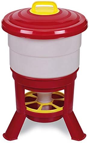 Tolva Gallinas SILO Premium 40 L - Comedero Grande con Patas para Aves de Corral - Tolva de Gran Capacidad para Gallinas, Fabricada en plástico Resistente