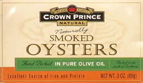 Crown Prince Smkd Oysters in Olive Oil 3 oz. (Pack of 18)