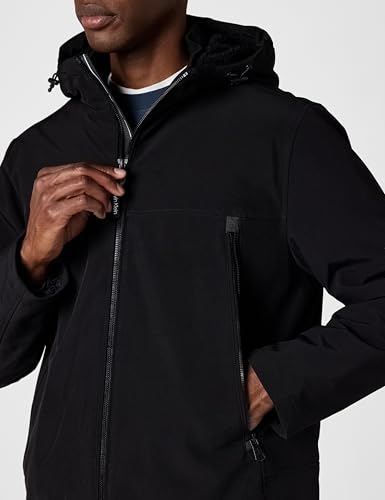 Image of Calvin Klein Men's Winter Coats - Sherpa-lined Hooded Soft Shell Jacket