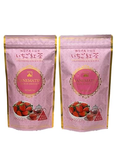 静岡県産 和紅茶 いちご紅茶ティーバッグ 3g×20包入×2個セットのサムネイル